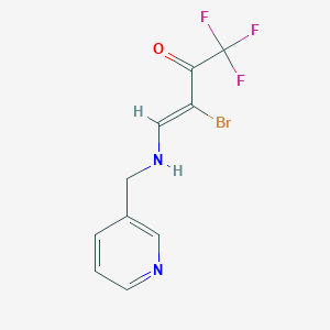 (Z)-3-bromo-1,1,1-trifluoro-4-(pyridin-3-ylmethylamino)but-3-en-2-one