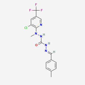 3-{[3-chloro-5-(trifluoromethyl)pyridin-2-yl](methyl)amino}-1-[(E)-[(4-methylphenyl)methylidene]amino]urea