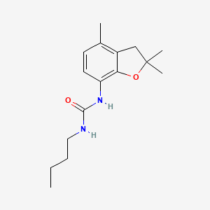 molecular formula C16H24N2O2 B3160824 N-butyl-N'-(2,2,4-trimethyl-2,3-dihydro-1-benzofuran-7-yl)urea CAS No. 866150-26-7