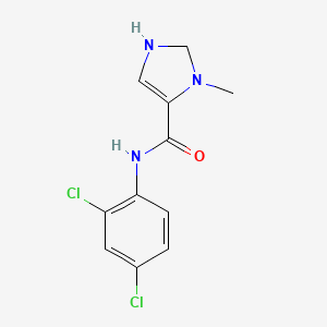 molecular formula C11H11Cl2N3O B3160873 N-(2,4-dichlorophenyl)-3-methyl-2,3-dihydro-1H-imidazole-4-carboxamide CAS No. 866154-56-5