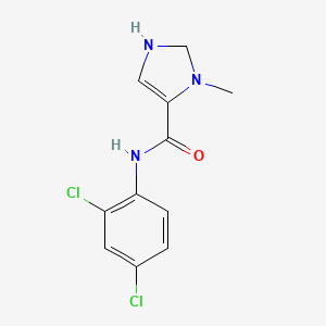 molecular formula C11H11Cl2N3O B3160873 N-(2,4-二氯苯基)-3-甲基-2,3-二氢-1H-咪唑-4-甲酰胺 CAS No. 866154-56-5