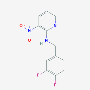 molecular formula C12H9F2N3O2 B3160879 N-(3,4-difluorobenzyl)-3-nitro-2-pyridinamine CAS No. 866154-66-7