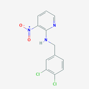 molecular formula C12H9Cl2N3O2 B3160884 N-[(3,4-dichlorophenyl)methyl]-3-nitropyridin-2-amine CAS No. 866154-67-8