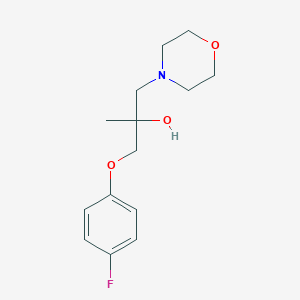 molecular formula C14H20FNO3 B3160888 1-(4-Fluorophenoxy)-2-methyl-3-morpholino-2-propanol CAS No. 866154-75-8