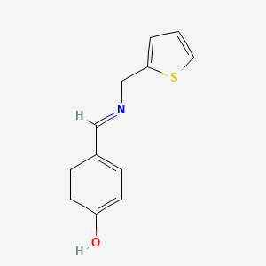 molecular formula C12H11NOS B3160920 4-{[(2-Thienylmethyl)imino]methyl}benzenol CAS No. 866155-88-6
