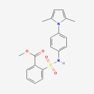molecular formula C20H20N2O4S B3160932 Methyl 2-[[4-(2,5-dimethylpyrrol-1-yl)phenyl]sulfamoyl]benzoate CAS No. 866156-46-9