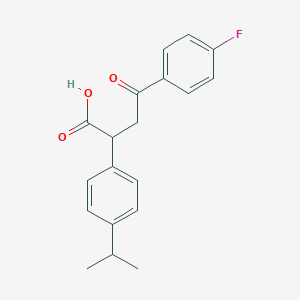 molecular formula C19H19FO3 B3160937 4-(4-Fluorophenyl)-2-(4-isopropylphenyl)-4-oxobutanoic acid CAS No. 866156-56-1