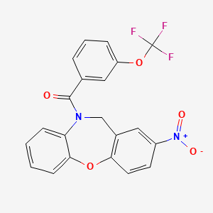 (8-nitro-6H-benzo[b][1,4]benzoxazepin-5-yl)-[3-(trifluoromethoxy)phenyl]methanone