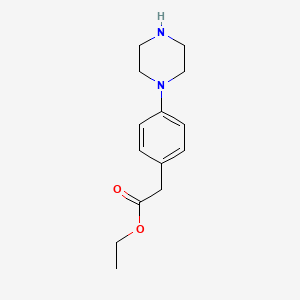 molecular formula C14H20N2O2 B3160988 Ethyl (4-Piperazin-1-ylphenyl)acetate CAS No. 86621-98-9