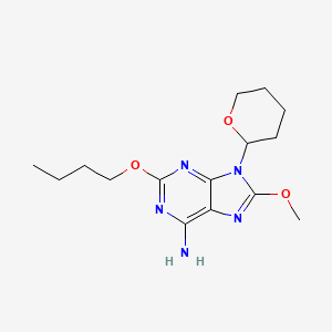 2-Butoxy-8-methoxy-9-(tetrahydro-2H-pyran-2-yl)-9H-purin-6-amine