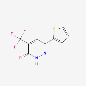 molecular formula C9H5F3N2OS B3160998 3-Hydroxy-6-(2-thienyl)-4-(trifluoromethyl)pyridazine CAS No. 866474-41-1