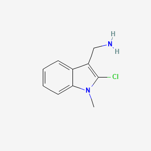 molecular formula C10H11ClN2 B3161007 (2-Chloro-1-methylindol-3-yl)methanamine CAS No. 866556-30-1