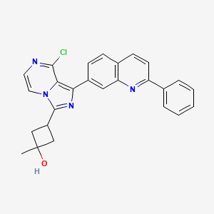 molecular formula C26H21ClN4O B3161050 3-[8-Chloro-1-(2-phenyl-quinolin-7-yl)-imidazo[1,5-a]pyrazin-3-yl]-1-methyl-cyclobutanol CAS No. 867163-02-8