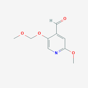 molecular formula C9H11NO4 B3161071 2-甲氧基-5-(甲氧基甲氧基)烟酰醛 CAS No. 867267-27-4