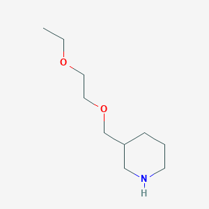 molecular formula C10H21NO2 B3161110 3-[(2-Ethoxyethoxy)methyl]piperidine CAS No. 868067-33-8