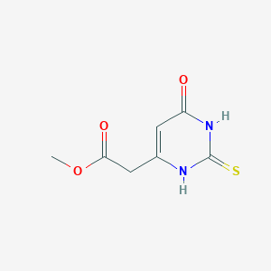 molecular formula C7H8N2O3S B3161121 6-氧代-2-硫代-1,2,3,6-四氢嘧啶-4-基乙酸甲酯 CAS No. 868238-05-5