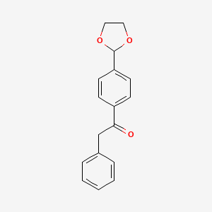 1-(4-(1,3-Dioxolan-2-yl)phenyl)-2-phenylethanone