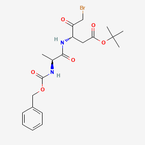 Pentanoic acid, 5-bromo-4-oxo-3-[[(2S)-1-oxo-2-[[(phenylmethoxy)carbonyl]amino]propyl]amino]-, 1,1-dimethylethyl ester, (3S)-