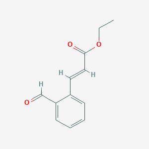 molecular formula C12H12O3 B3161158 Ethyl 2-formylcinnamate CAS No. 86867-62-1