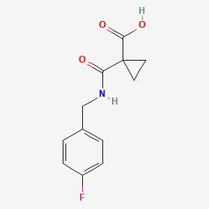 molecular formula C12H12FNO3 B3161163 1-(4-氟-苄基氨基甲酰基)环丙烷甲酸 CAS No. 868737-04-6