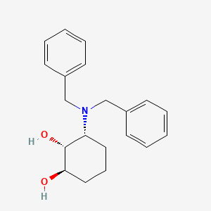 molecular formula C20H25NO2 B3161172 1,2-环己二醇，3-[双(苯甲基)氨基]-, (1R,2R,3R)-相对- CAS No. 868771-01-1