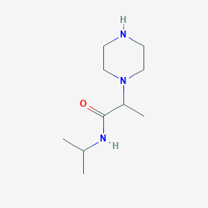 molecular formula C10H21N3O B3161197 N-异丙基-2-(哌嗪-1-基)丙酰胺 CAS No. 86906-58-3