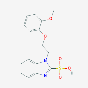 molecular formula C16H16N2O5S B316120 1-[2-(2-methoxyphenoxy)ethyl]-1H-benzimidazole-2-sulfonic acid 