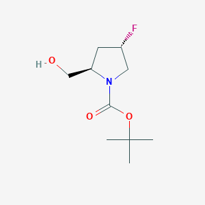 molecular formula C10H18FNO3 B3161219 tert-butyl (2R,4S)-4-fluoro-2-(hydroxymethyl)pyrrolidine-1-carboxylate CAS No. 869527-46-8