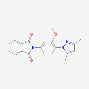 molecular formula C20H17N3O3 B316124 2-[4-(3,5-dimethyl-1H-pyrazol-1-yl)-3-methoxyphenyl]-1H-isoindole-1,3(2H)-dione 