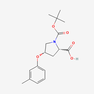 (2S,4S)-1-(Tert-butoxycarbonyl)-4-(3-methyl-phenoxy)-2-pyrrolidinecarboxylic acid