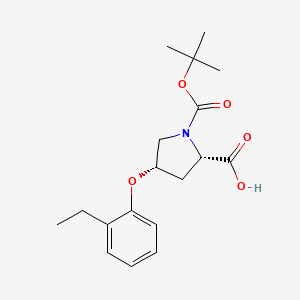 (2S,4S)-1-(Tert-butoxycarbonyl)-4-(2-ethylphenoxy)-2-pyrrolidinecarboxylic acid