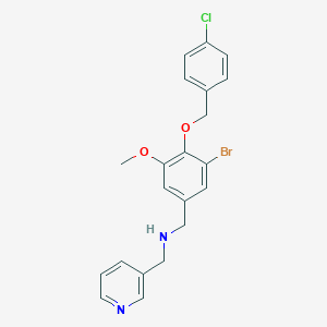 1-{3-bromo-4-[(4-chlorobenzyl)oxy]-5-methoxyphenyl}-N-(pyridin-3-ylmethyl)methanamine