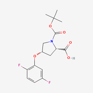 molecular formula C16H19F2NO5 B3161274 (2S,4S)-1-(Tert-butoxycarbonyl)-4-(2,5-difluoro-phenoxy)-2-pyrrolidinecarboxylic acid CAS No. 869682-02-0