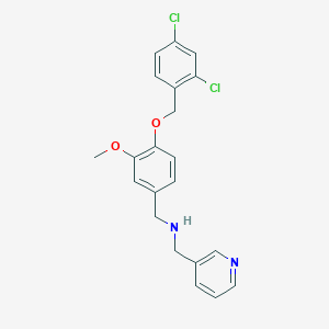 molecular formula C21H20Cl2N2O2 B316128 N-{4-[(2,4-dichlorobenzyl)oxy]-3-methoxybenzyl}-N-(3-pyridinylmethyl)amine 