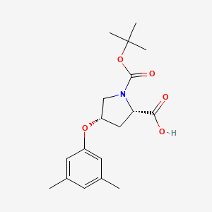 (2S,4S)-1-(Tert-butoxycarbonyl)-4-(3,5-dimethyl-phenoxy)-2-pyrrolidinecarboxylic acid