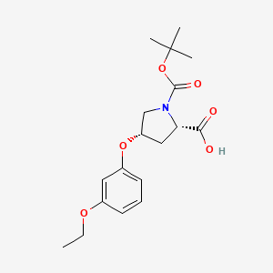 (2S,4S)-1-(Tert-butoxycarbonyl)-4-(3-ethoxy-phenoxy)-2-pyrrolidinecarboxylic acid