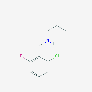 molecular formula C11H15ClFN B3161375 [(2-Chloro-6-fluorophenyl)methyl](2-methylpropyl)amine CAS No. 869945-17-5