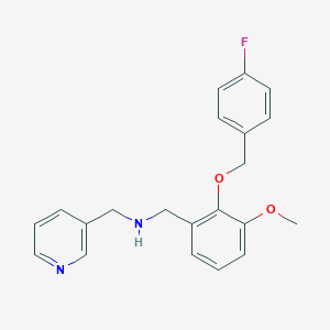 molecular formula C21H21FN2O2 B316138 N-{2-[(4-fluorobenzyl)oxy]-3-methoxybenzyl}-N-(3-pyridinylmethyl)amine 