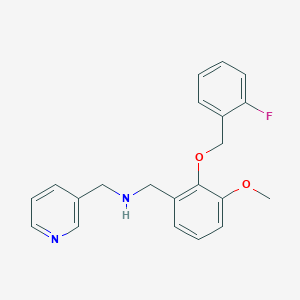 N-{2-[(2-fluorobenzyl)oxy]-3-methoxybenzyl}-N-(3-pyridinylmethyl)amine