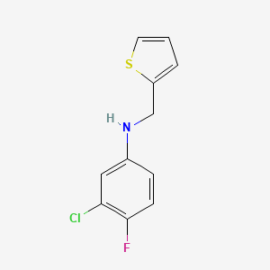 3-chloro-4-fluoro-N-(thiophen-2-ylmethyl)aniline