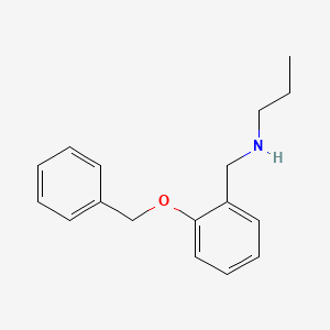 molecular formula C17H21NO B3161435 {[2-(苄氧基)苯基]甲基}(丙基)胺} CAS No. 869953-21-9