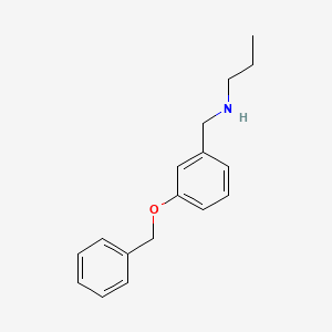 molecular formula C17H21NO B3161441 {[3-(Benzyloxy)phenyl]methyl}(propyl)amine CAS No. 869953-24-2