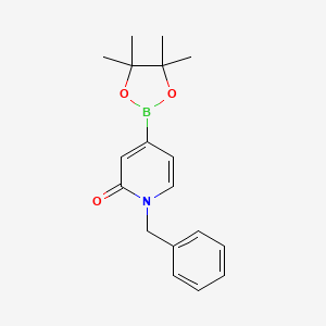 molecular formula C18H22BNO3 B3161453 1-Benzyl-4-(4,4,5,5-tetramethyl-1,3,2-dioxaborolan-2-YL)pyridin-2(1H)-one CAS No. 870067-55-3