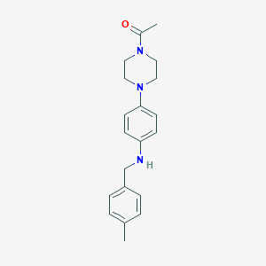 molecular formula C20H25N3O B316149 1-[4-[4-[(4-Methylphenyl)methylamino]phenyl]-1-piperazinyl]ethanone 