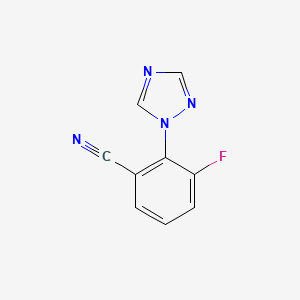 3-fluoro-2-(1H-1,2,4-triazol-1-yl)benzonitrile