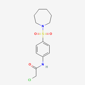 molecular formula C14H19ClN2O3S B3161534 N-[4-(氮杂环-1-基磺酰基)苯基]-2-氯乙酰胺 CAS No. 870693-14-4