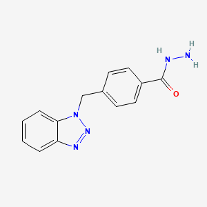 molecular formula C14H13N5O B3161538 4-(1H-1,2,3-苯并三唑-1-基甲基)苯甲酰肼 CAS No. 870766-48-6