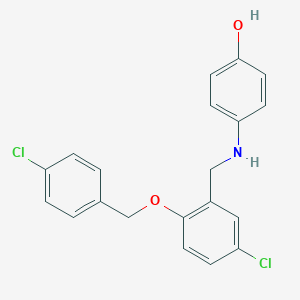 molecular formula C20H17Cl2NO2 B316154 4-({5-Chloro-2-[(4-chlorobenzyl)oxy]benzyl}amino)phenol 