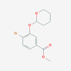 molecular formula C13H15BrO4 B3161540 Methyl 4-bromo-3-(tetrahydropyran-2-yloxy)benzoate CAS No. 870779-63-8