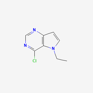 molecular formula C8H8ClN3 B3161572 4-Chloro-5-ethyl-5H-pyrrolo[3,2-d]pyrimidine CAS No. 871024-30-5